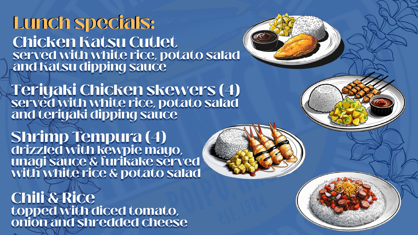 Lunch specials Snack Shack Menu | Brennecke's Beach Broller